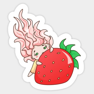 Strawberry mood Sticker